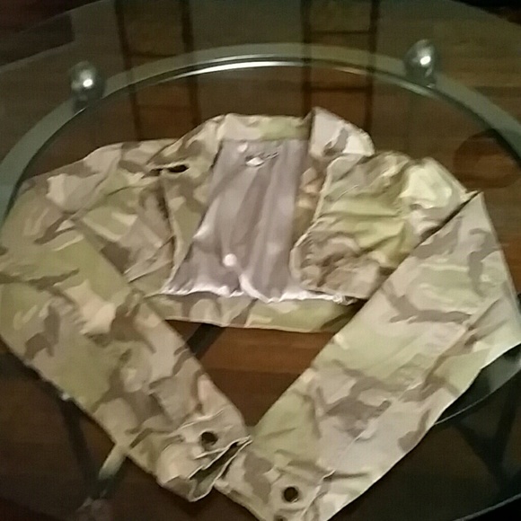 Crop top open army print jacket - Picture 1 of 1