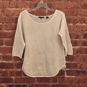 Open Stitch Cream Colored Sweater
