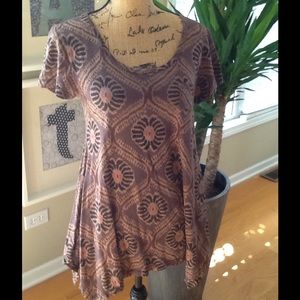 Fresh Produce brown/ multi tunic t-shirt!