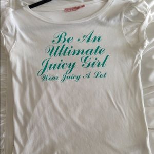 Juicy couture white shirt sleeve tshirt