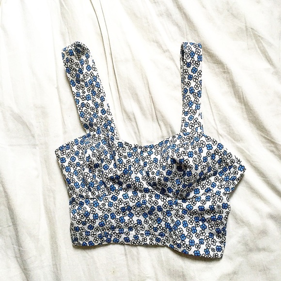 Blue daisy Bralette/crop