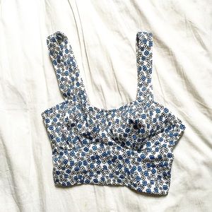 Blue daisy Bralette/crop