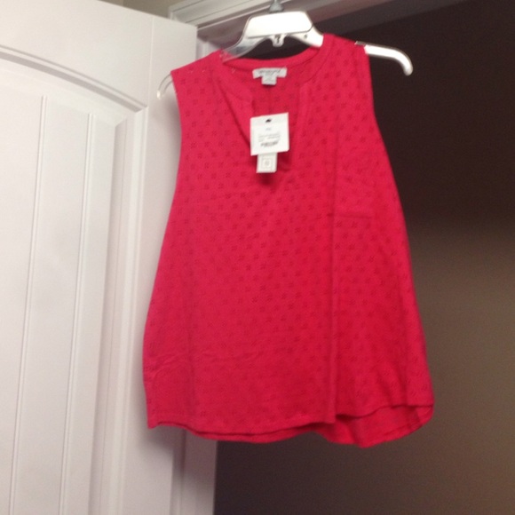 Azalea-Eyelet sleeveless top