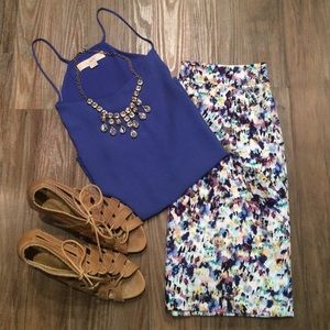 Cute multicolored Ann Taylor skirt - size 6 petite