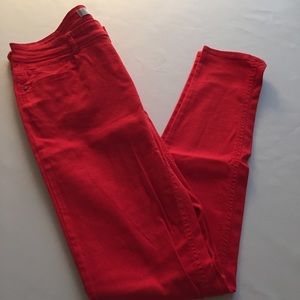 Zara Cherry Red Skinny Jeans