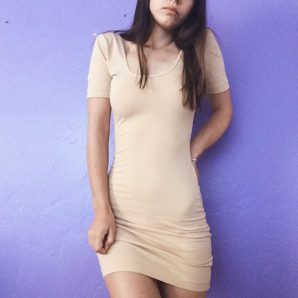 Nude AA bodycon dress