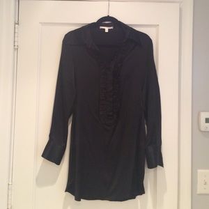 Jenny hen black silk tuxedo dress