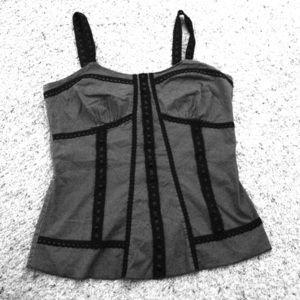 Vintage Black Orchid Corset Top