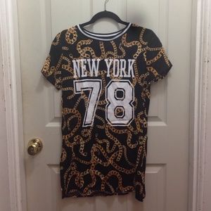 NWT Gold Chain T-Shirt dress 💰