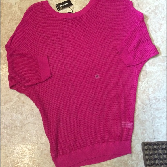 NWT Fuchsia loose knit express dolman - Picture 4 of 4