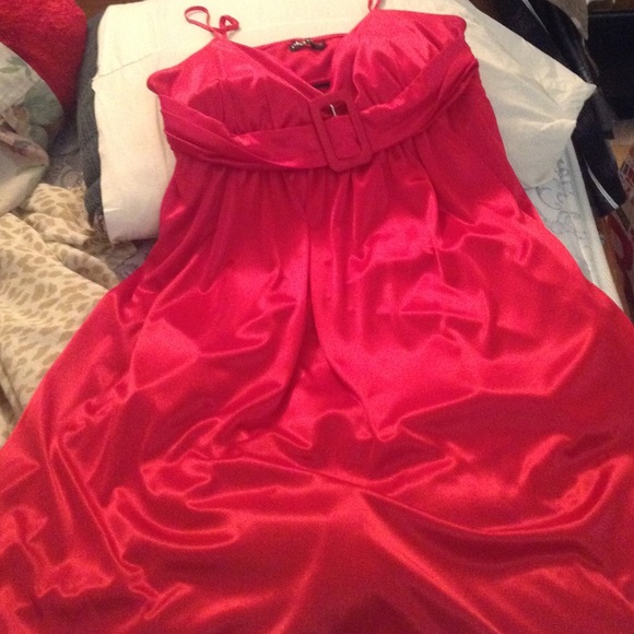 A silk red dress