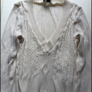 Bebe open cable crop sweater