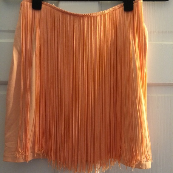 ❌SOLD: Fringe Skirt in Salmon | Zara❌