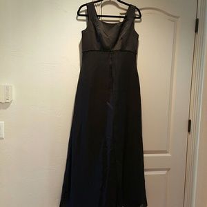 Long formal dress with V back