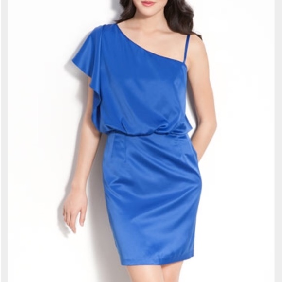 Blue One Shoulder Jessica Simpson Dress