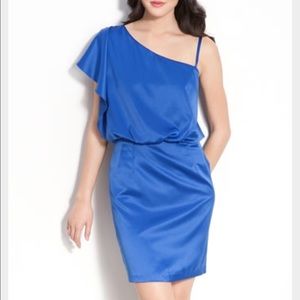 Blue One Shoulder Jessica Simpson Dress