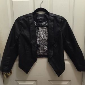 NWOT Sexy black pleather blazer 🔥