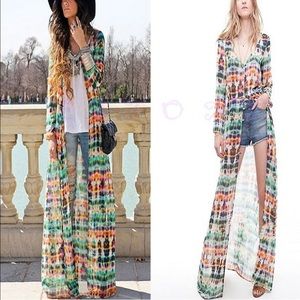Boho chiffon kimono