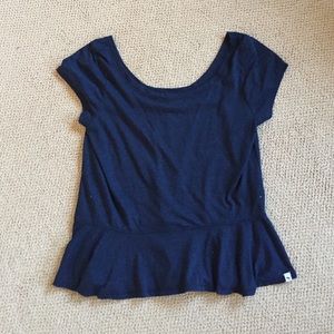 NWOT Abercrombie and finch navy blue shirt