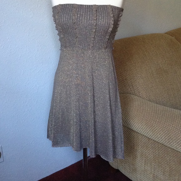 Free People: Tube top dress w/ asymmetrical trim