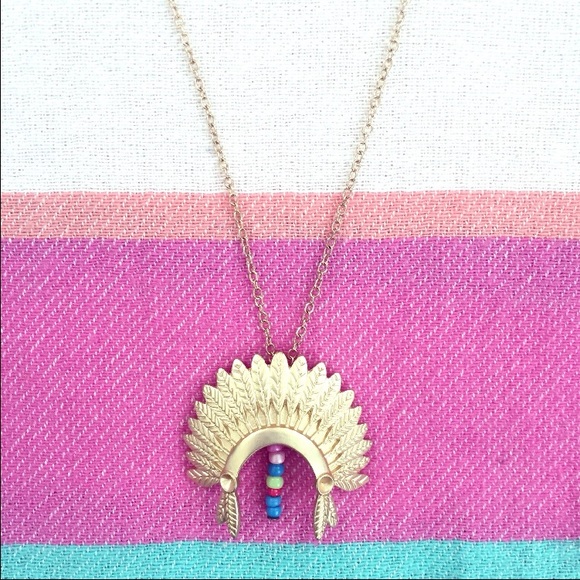 Native gold indian necklace