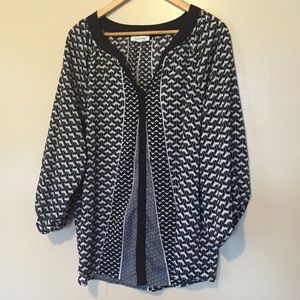 Calvin Kline button down print blouse