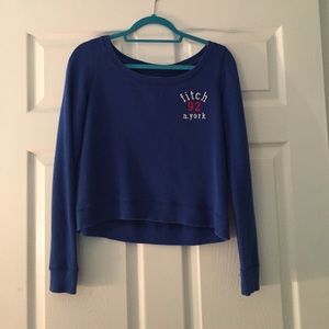 🙌Royal Abercrombie and Fitch cropped sweater🙌