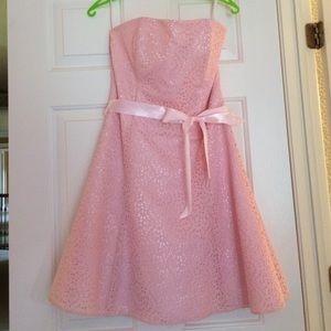 Pink lace dress