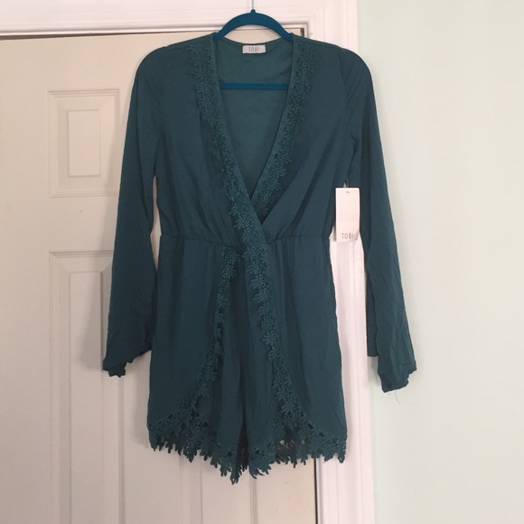 Teal romper NWT!!