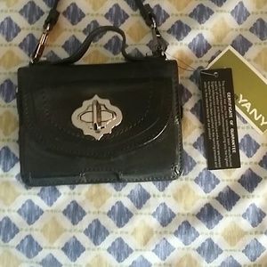 OrYany black Leather iPhone Pouchette Smartphone