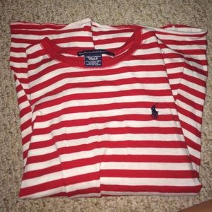Polo striped 3/4 sleeve tee