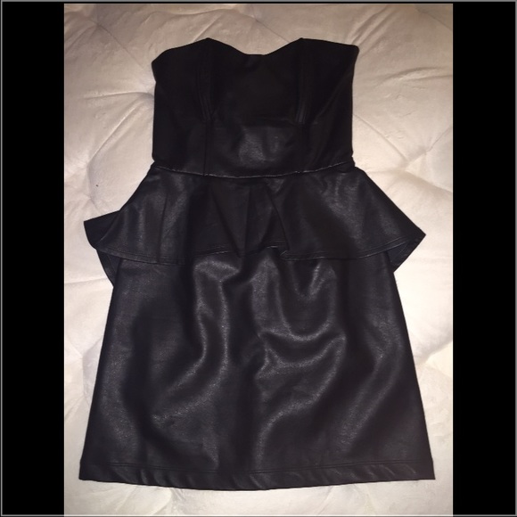 Black peplum dress