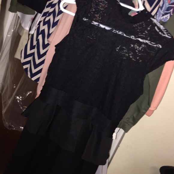 Black dress with lace never worn