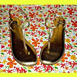 ADORABLE Gold Yellow Box Sandals