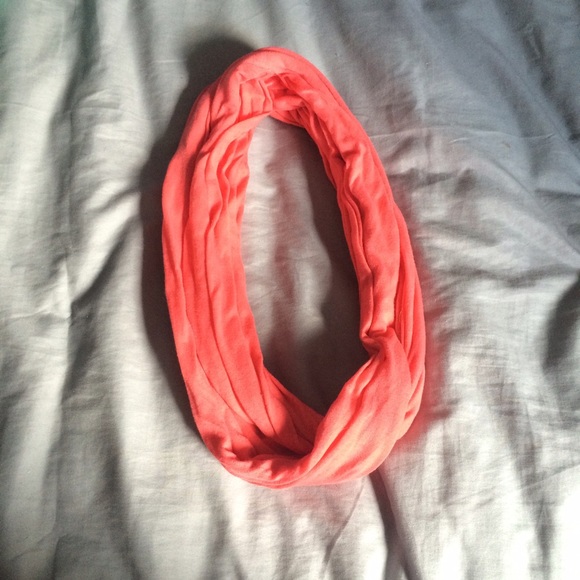 Wet seal salmon pink infinity scarf