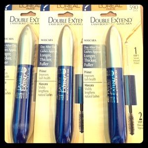 3x L'OREAL Double Extend Lash Boosting Mascara