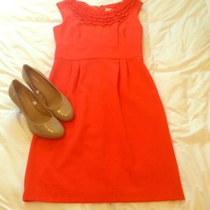 Knee length coral dress