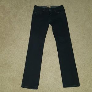 Paige Straight Leg Black Jeans Sz 27