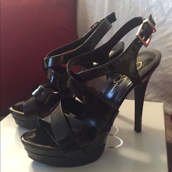 Jessica Simpson black strappy sandal.