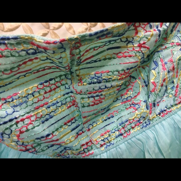 Mint embroidered maxi dress - Picture 2 of 3