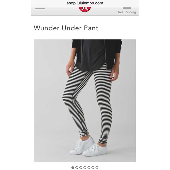 Lulu Lemon Narrow Bold Stripe Wunder Under Pant