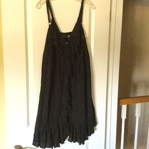 Black Jersey Ruffle Dress