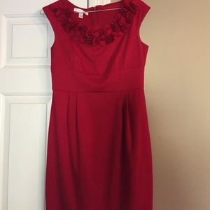 London Times crimson dress