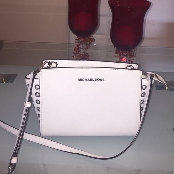 Michael Kors Handbags - Michaek kors studded white selma