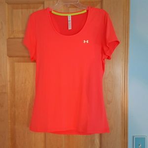Coral under armour workout top