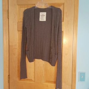 Gray Hollister cardigan