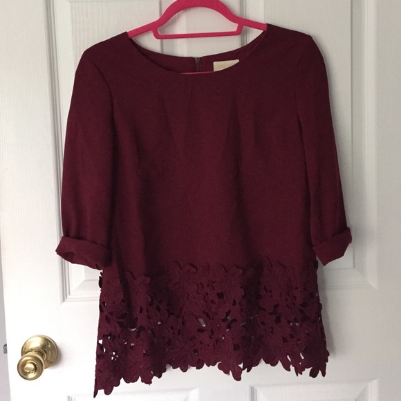 Maroon top