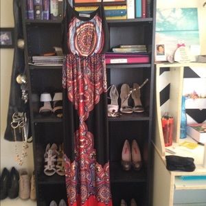 Colorful Print Maxi Dress
