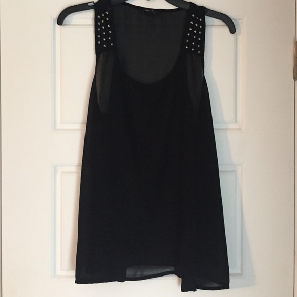 Forever 21 Black Studded Top