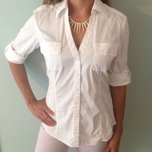 White button down express shirt
